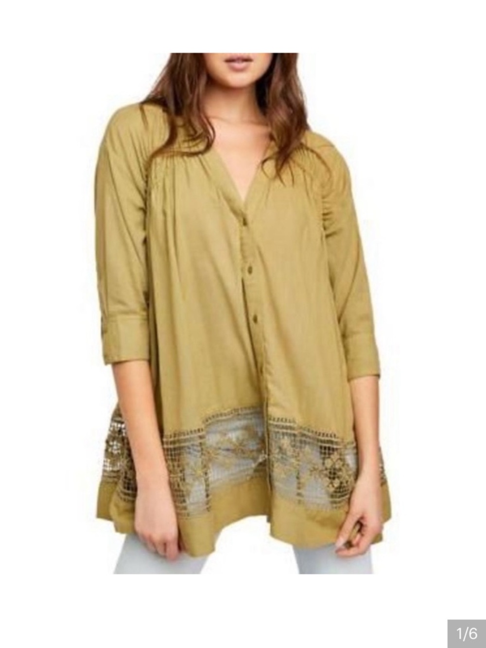 Free People green gardens tunic